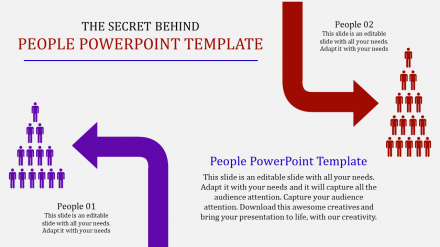 Free -  People Powerpoint Template With Arrow