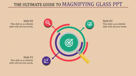 Quality Magnifying Glass PowerPoint For Presentation