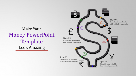 Excellent Money PowerPoint Template For Presentation