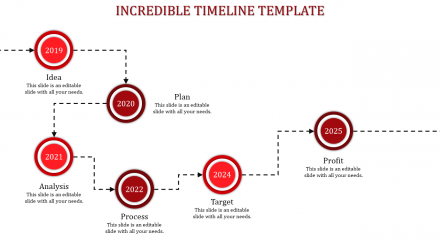 Circular Roadmap Template - Timeline PowerPoint Slide