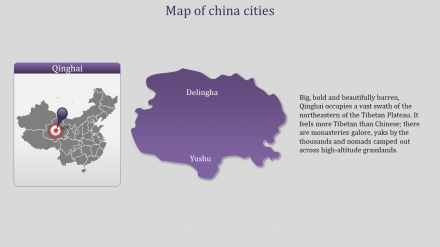 Free - Creative Map Of China Cities PowerPoint Template Design