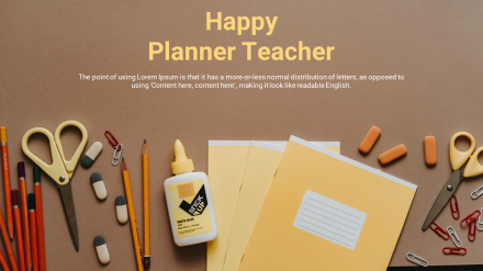 Creative Happy Planner Teacher PowerPoint Templates