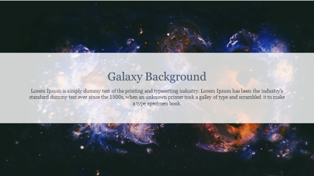 Free - Creative Galaxy Background PowerPoint Template