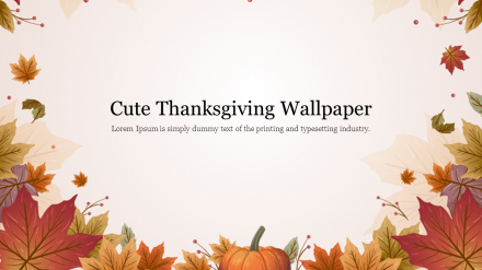 Stunning Cute Thanksgiving Wallpaper PowerPoint Template