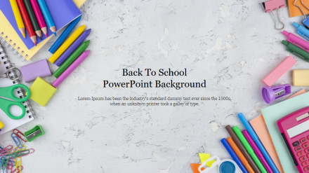 Creative Back To School PowerPoint Background Template
