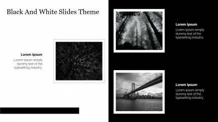 Creative Black And White Google Slides Theme Template