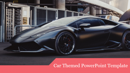 Simple Car Themed PowerPoint Template Slide