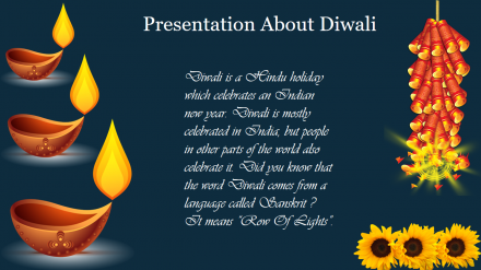 Creative Presentation About Diwali Template