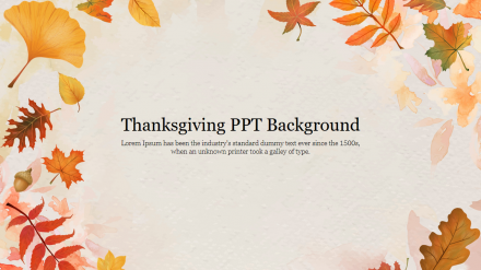 Beautiful Thanksgiving PPT Background PowerPoint Slide