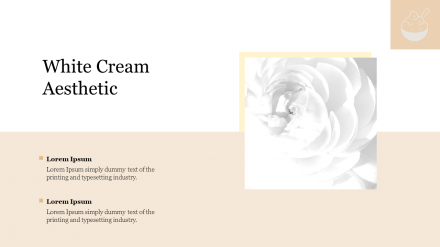 Plain White Cream Aesthetic Presentation Template Slide