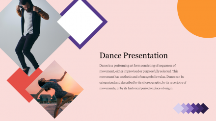 Modern Dance Presentation Template PowerPoint Slide