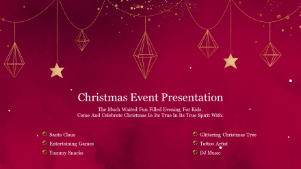Best Christmas Event Presentation Templates PPT Slide