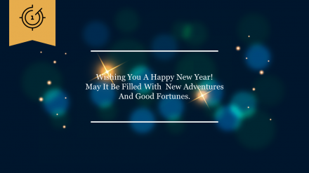 Beautiful Happy New Year PowerPoint Background Template