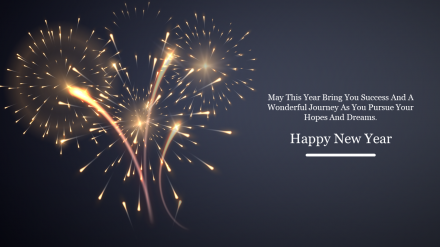 Creative Happy New Year PPT Background Template Slide