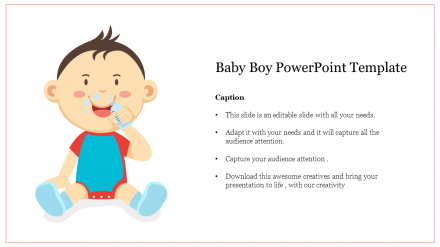 Creative Baby Boy PowerPoint Template Presentation