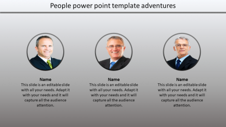 Three Node People PowerPoint Template Presentation