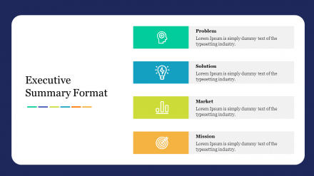 Executive Summary Format For Presentation Slide Templates