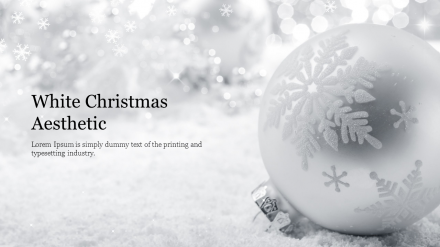 Stunning White Christmas Aesthetic Background Slide