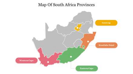 Map Of South Africa Provinces PPT Template