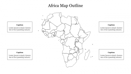 Africa Map Outline PowerPoint Presentation Template