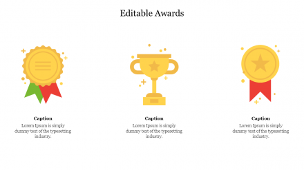 Creative Editable Awards PowerPoint Presentation Slide