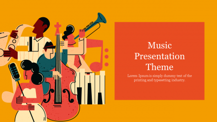 Looking Amazing Music Presentation Theme Slide Design