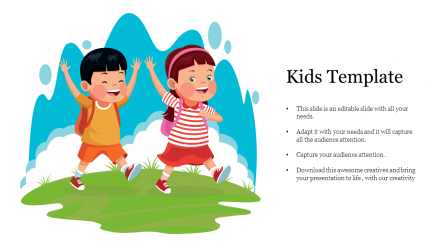 Editable Kids Template For PPT Slide Presentation 