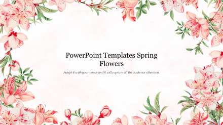 Free - Attractive PowerPoint Templates Spring Flowers