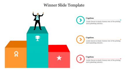Best Winner Slide Template For PowerPoint Presentation