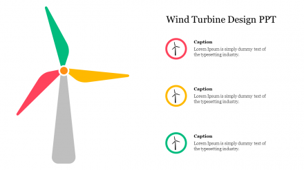 Colorful Wind Turbine Design PPT Presentation Template