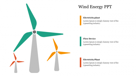 Multicolor Wind Energy PPT Presentation Template Slide