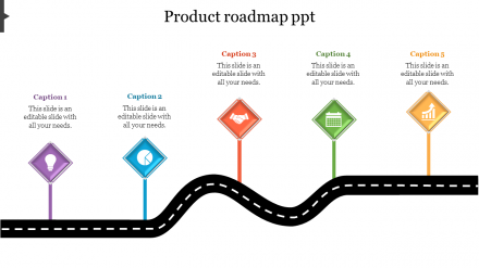 Creative Product Roadmap PPT Template Presentation