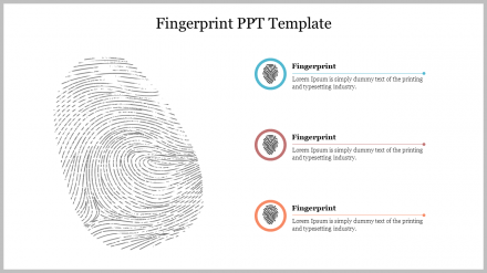 Free - Fingerprint PPT Template For Presentation Slide