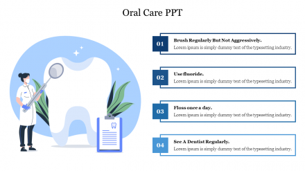 Editable Oral Care PPT Presentation Template Slide