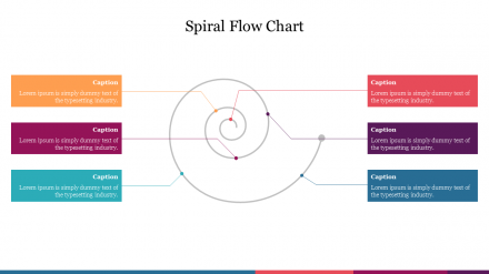 Simple Spiral Flow Chart PowerPoint Presentation Template