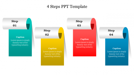 Attractive 4 Steps PPT Template Presentation Slide