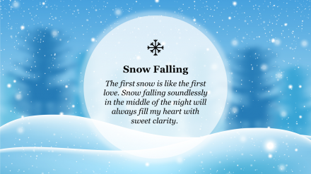 Amazing Snow Falling PowerPoint Background Presentation