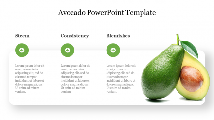 Free - Amazing Avocado PowerPoint Template For Presentation