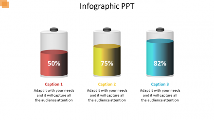 Multi-Color Batteries Model Infographics PPT Template