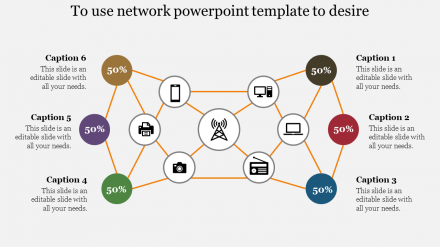 Network PowerPoint Template PPT Presentation Slide