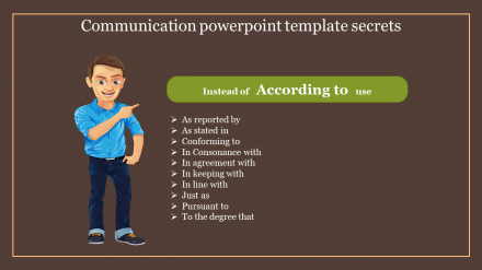  Silhouette Communication Powerpoint Template	