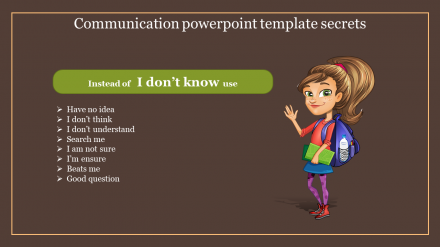 Communication Powerpoint Template With Silhouette	