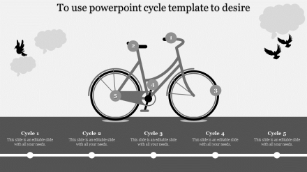Amazing PowerPoint Cycle Template Designs With Five Node