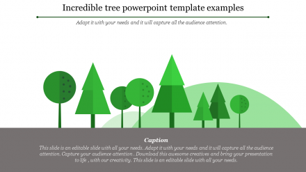 Ever Green Tree PowerPoint Template For Presentation