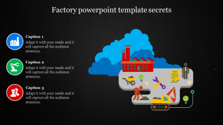 	Factory Powerpoint Template With Dark Background	