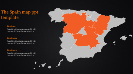 Spain Map Powerpoint Template