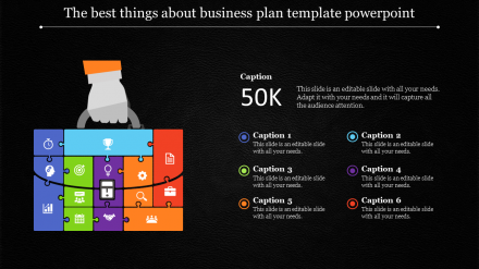  Business Plan Template Powerpoint - Puzzle Model