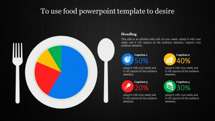 Food Powerpoint Template - Dark Background