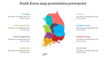 South Korea Map Outline Template