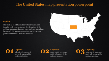 Stunning Map Presentation PowerPoint Template-Three Node
